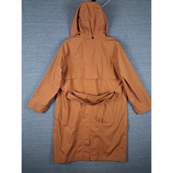 NEW Seasalt Cornwall Coat 12P Brown Organic Tin Cloth Rain Trenchcoat Penweather - Picture 12 of 13